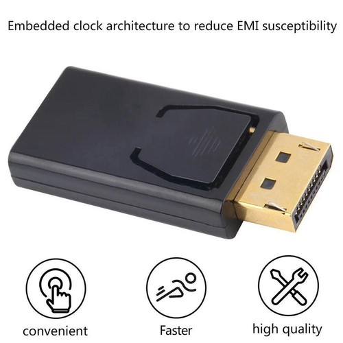 Display Port DP Stecker auf HDMI Buchse Adapter Konverter für 4K HD 1080P HDTV PC - Bild 7 von 15