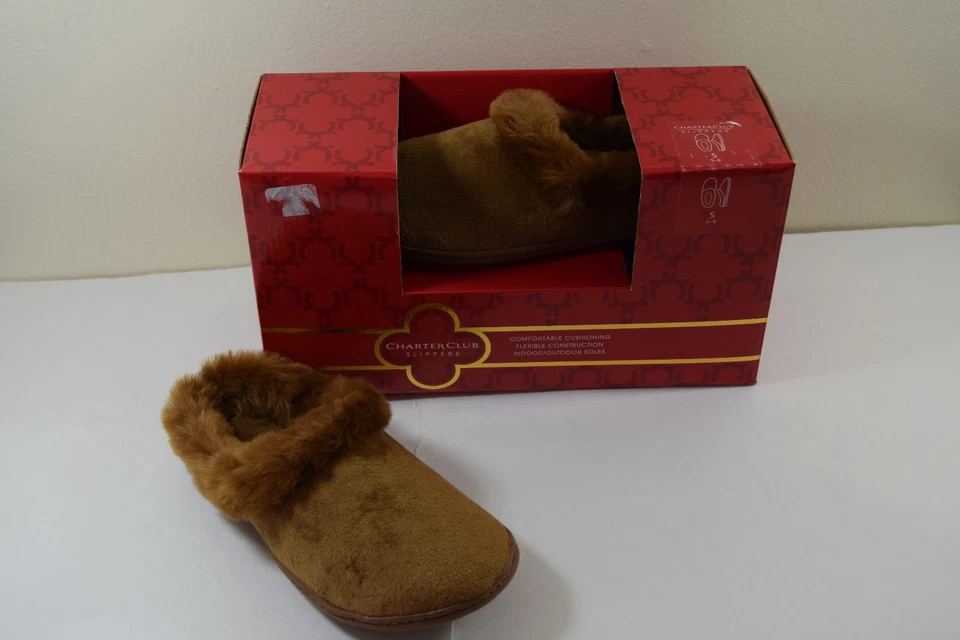 Zapatillas botín Charter Club para mujer de piel sintética pequeñas S 5-6 Foto 3 de 4