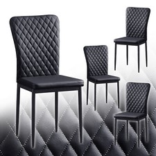Image of 4/6X Dining Chairs Velvet/Suede/PU High Backrest Padded Seat Kitchen Home