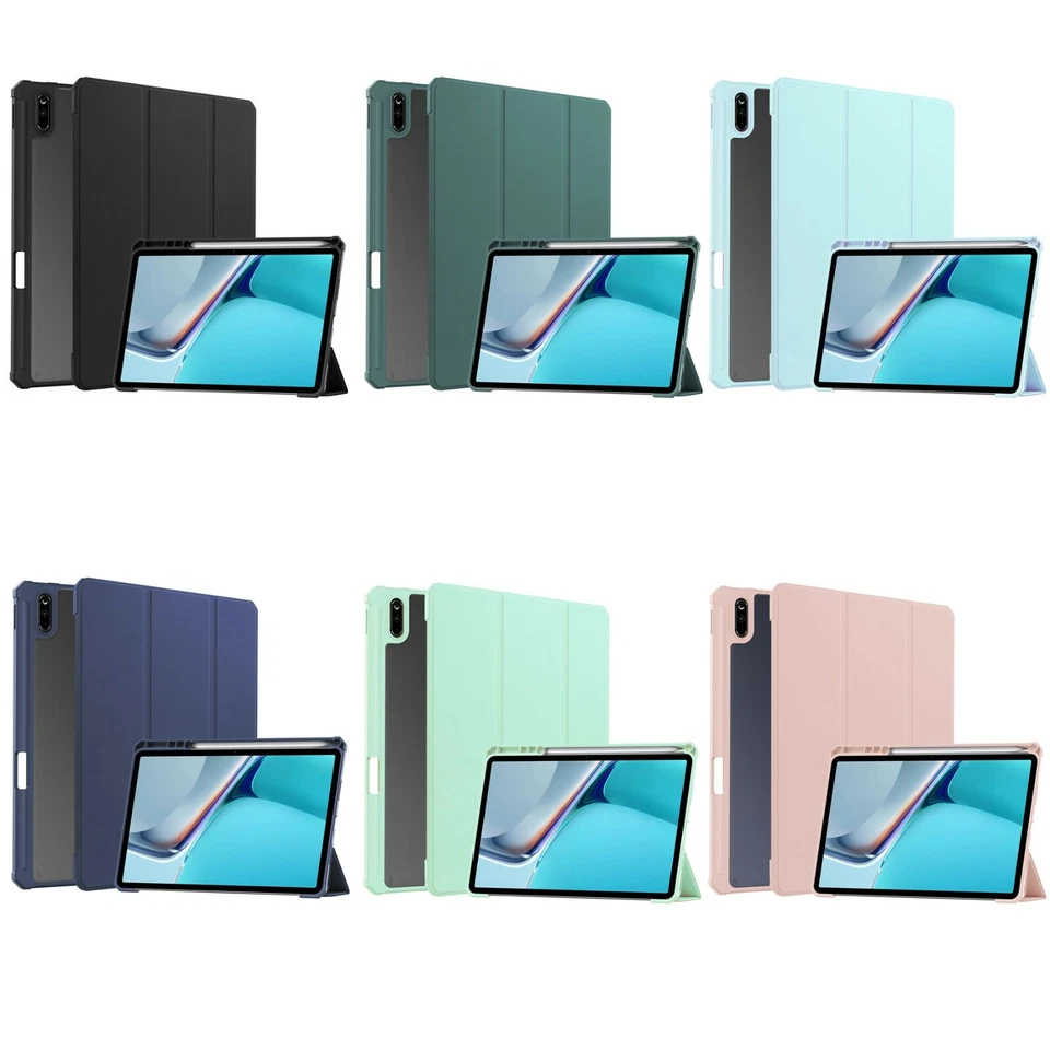 For Huawei MatePad 11 2021 Folio Leather Pen Holder Auto Smart Clear Case Cover - Image 3 of 4