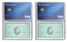 2x Transparent Plastic Insert ID Card Photo Replacement Holder Hipster Wallet 