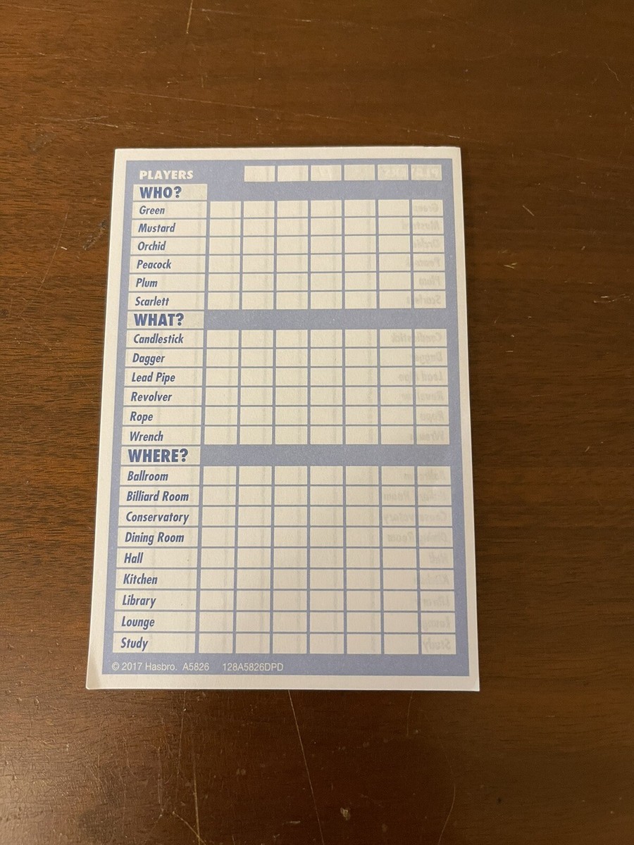 Pezzi Di Ricambio Per Gioco Clue 2023 - Seleziona Quello Che Ti Serve! - Parker Brothers