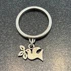 James Avery Ring Dangle Charm Pendant La Paloma Dove Vintage Sterling Silver 3.5