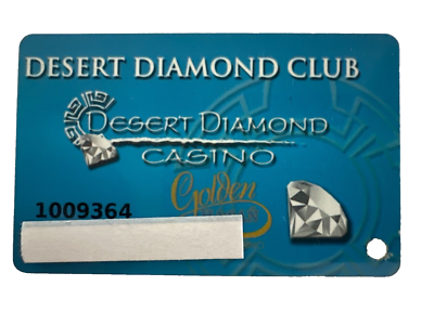 Desert Diamond Casino Hotel Player Club Rewards Slot Card Tucson Arizona