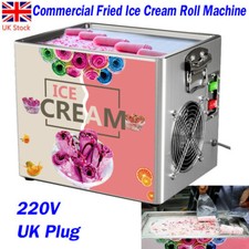 Commercial Fried Ice Cream Roll Machine Square Pan Ice Cream Porridge Maker UK