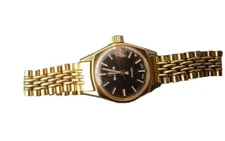 RARE RADO PEARL DATE GOLD WOMEN'S WATCH.