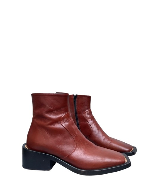 Maison Martin Margiela  Brown Ankle Square Boots Size 37 fits 38 / US 8