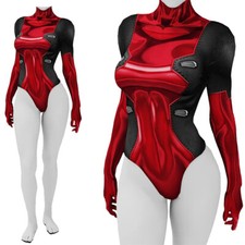 Deadpool Mujer Traje de Una Pieza Verano Juegos con disfraces Traje de Baño Disfraz Halloween SUKUMIZU