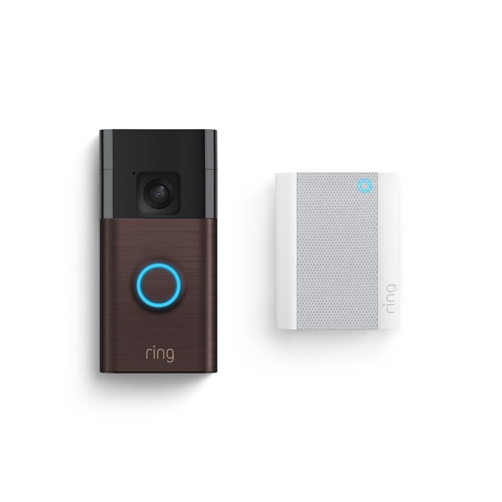 Ring Battery Doorbell with Chime Head-to-Toe Video Live View