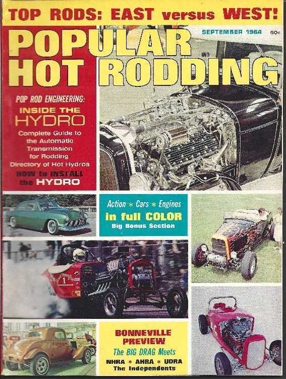 Popular Hot Rodding~9/64~Vol 3 No 9~Arfons~Garlits~Breedlove~Ongais~Landy~Nancy