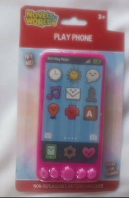 new novelty world  Kids Learning Toy Play Cell Phone   4.5x2.25 in.  color pink