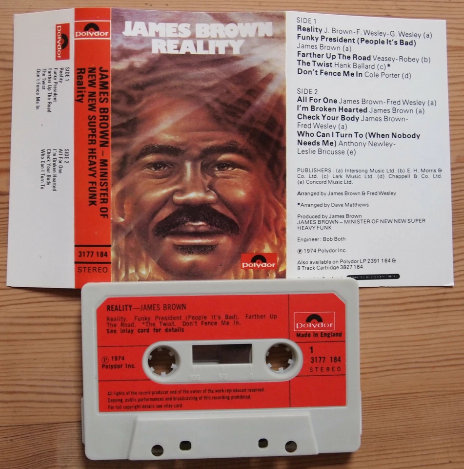 JAMES BROWN - REALITY (POLYDOR 3177184) 1974 UK CASSETTE TAPE FUNK SOUL VG+ Foto 2 de 3