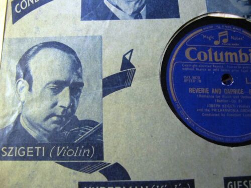 1940 Joseph SZIGETI Picture Violin BERLIOZ Reverie et Caprice LAMBERT COLUMBIA