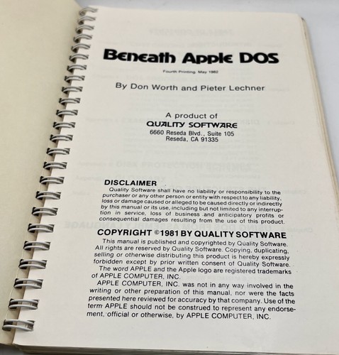 1982 Don Worth, Pieter Lechner BENEATH APPLE DOS - Photo 2/5