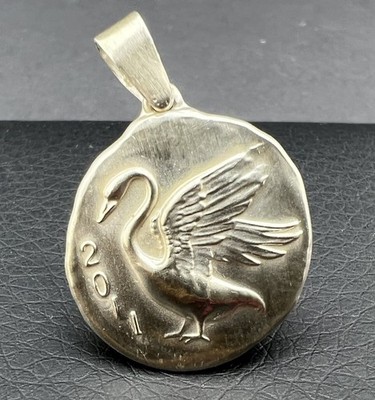 Ilias Lalaounis, Sterling Silver .925, Lucky Charm Pendant for 2011, Swan