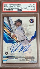2024 Topps Pristine - Parker Meadows #PA-PM Blue Pristine Auto /75 PSA 10 Tigers