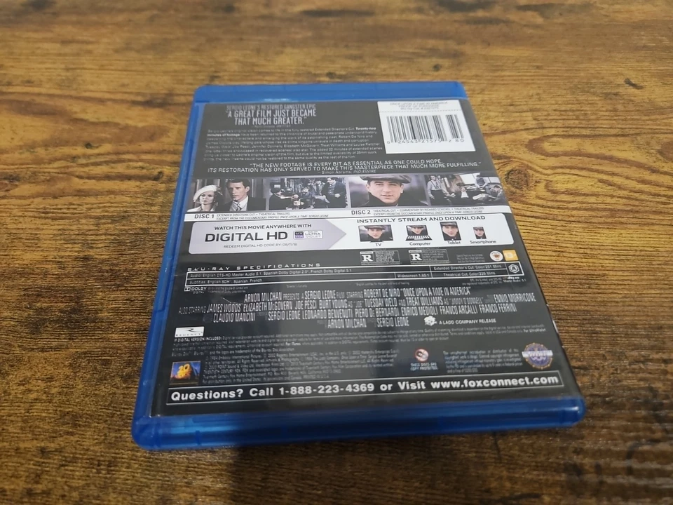 Once Upon a Time in America Blu Ray U.S. Release Director's Cut Sergio Leone - Image 2 of 3