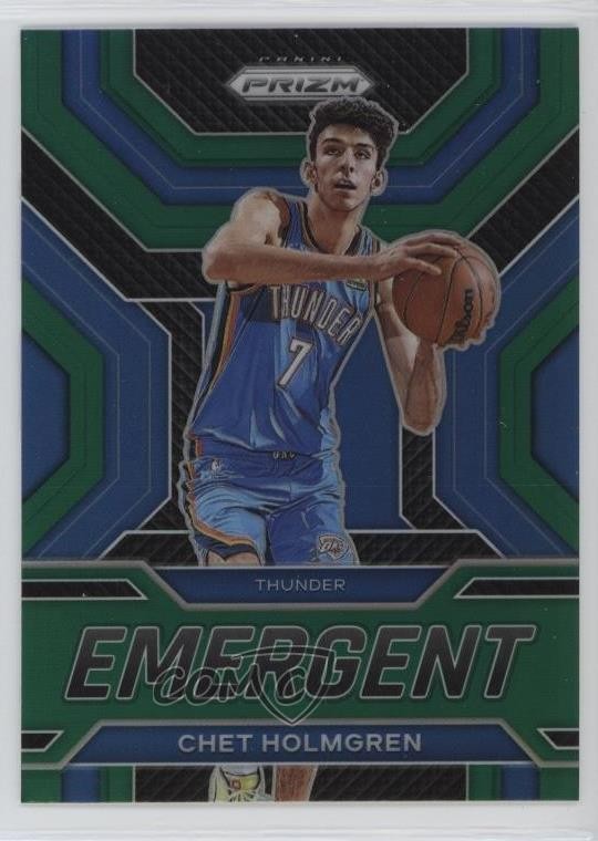 2022-23 Panini Prizm Emergent Green Prizm Chet Holmgren #16 1r13