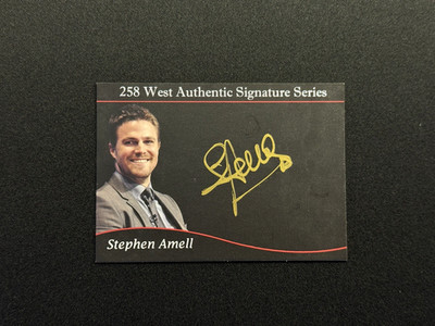 Stephen Amell 258 West Authentic Signature Series Gold Ink autograph #7/50 auto