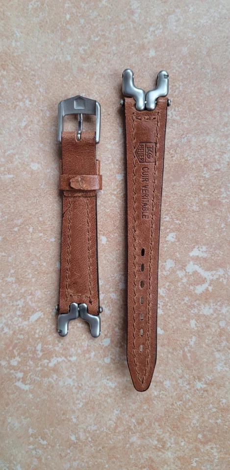 Nuevo TAG Heuer Mujer SEL Cuero Marrón Correa de Reloj Pulsera Banda WG131A WG1312 Foto 3 de 4