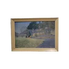 D. H Deffner American Illinois Fauvist Oil On Board Landscape Painting 