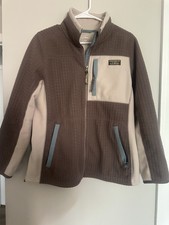 L.L.Bean Mountain Classic Fleece Windproof Full-ZipJacket Brown/Beige Women'...