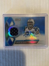 2011 Bowman Sterling Greg Olsen Blue Refractor Auto Jersey /50 Color Match!