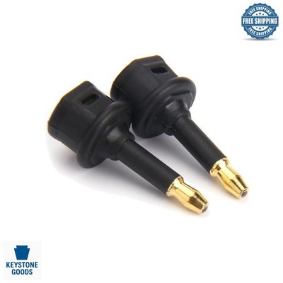 2Pack Digital Fiber Optic Toslink to 3.5mm Adapter for Audio Devices