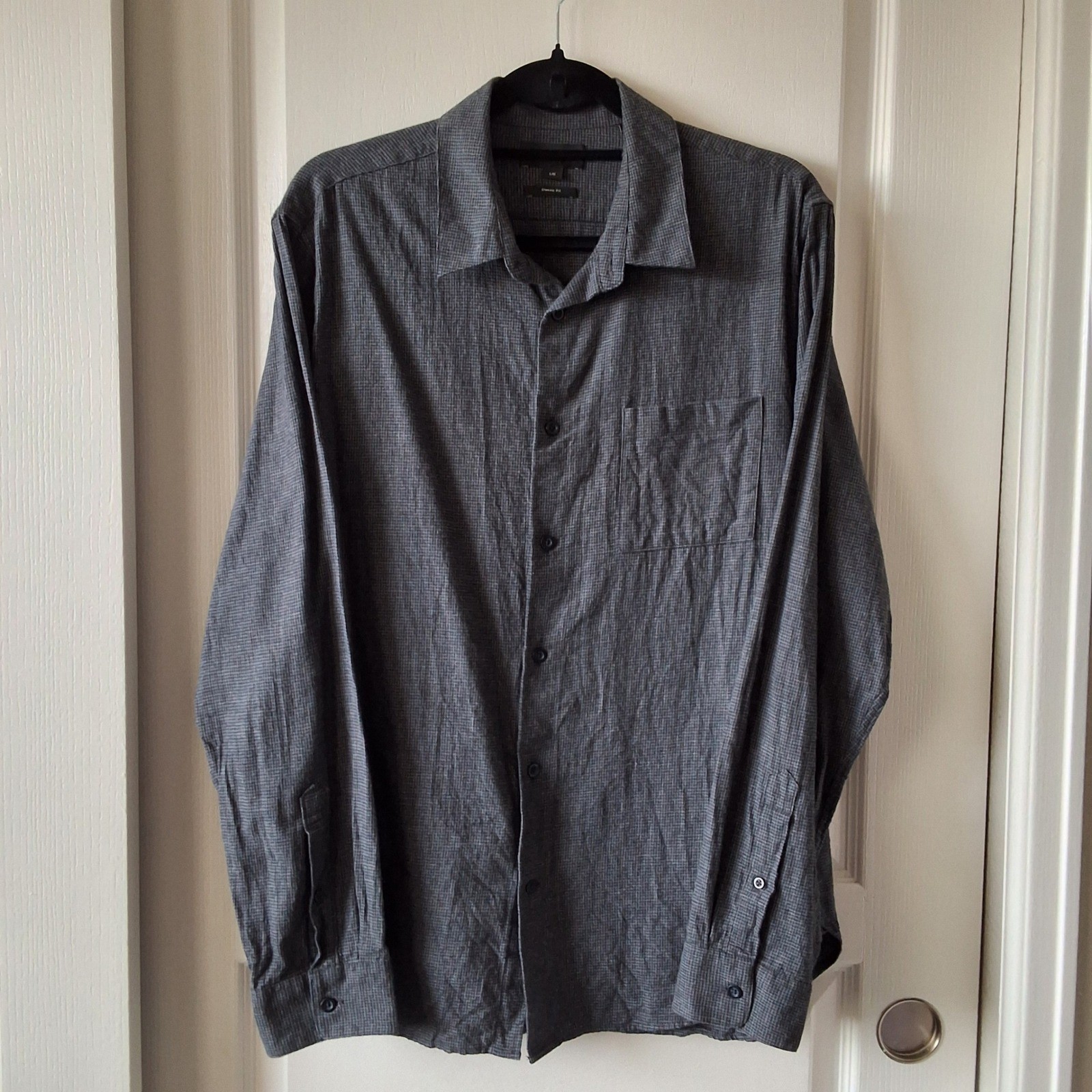 Vince Men Large Tiny Houndstooth Button Up Shirt … - image 1