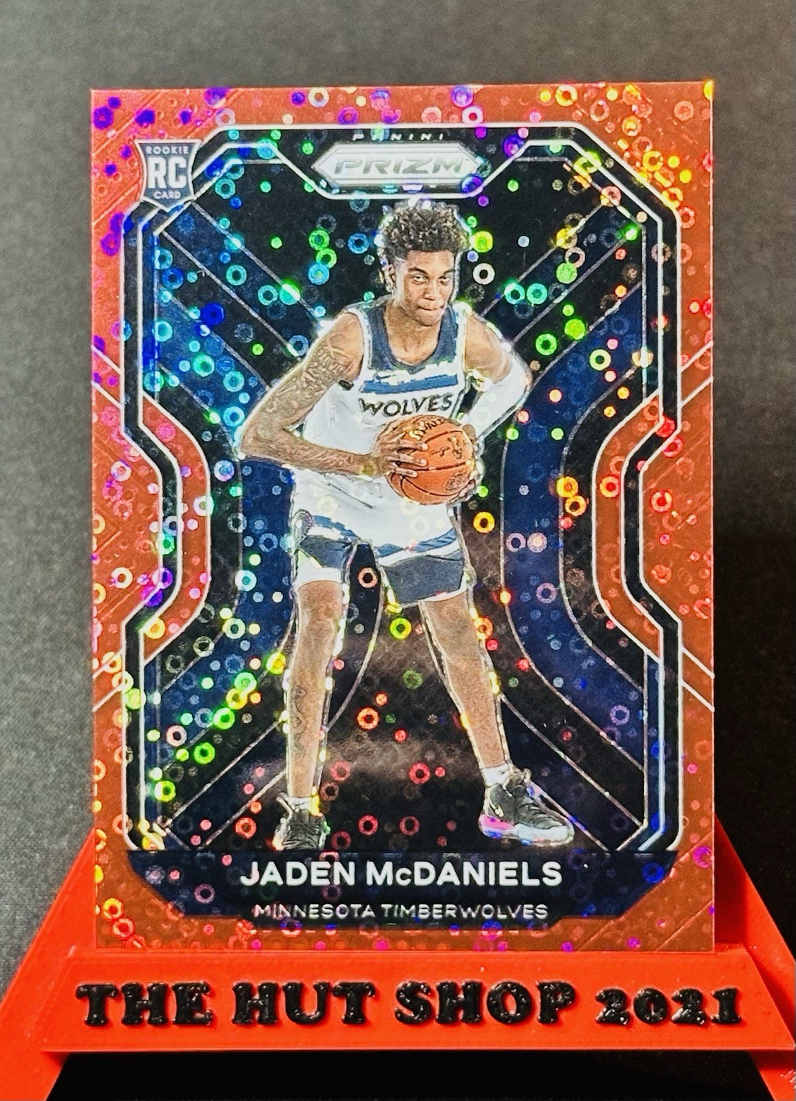 Jaden McDaniels 2020-21 Panini Prizm Red Disco Rookie /125! #277 Timberwolves RC