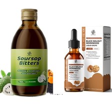 Organic Soursop Living Bitters/Parasite Cleanse Tincture - Gluten-Free 2/8 Fl Oz