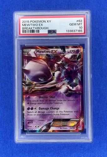 2015 Pokemon XY Breakthrough Mewtwo EX #62 PSA 10 Gem Mint