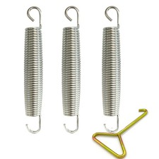 Trampoline Replacement Springs 7-Inch 3 PCS Set 3.2mm Stainless Steel Hooks