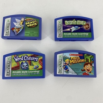 Leapfrog Leapster Lot of 4 Assorted Loose Game Cartridges -AS IS, UNTESTED