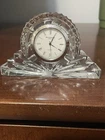 VTG Waterford Crystal Wharton Mantel Clock New Battery Works Art Deco Design