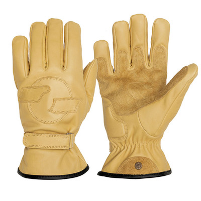 Goldtop ungefütterte hellbraune Leder Harley Cruiser Motorradhandschuhe
