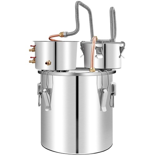 Alcohol Still, 13.2Gal/ 50L Stainless Steel Water Alcohol Distiller Copper Tube