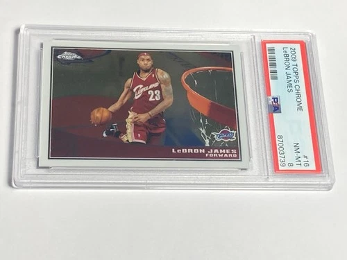LeBron James 2009 Topps Chrome PSA 8 NM-MT Graded Card Cavaliers #16 /999