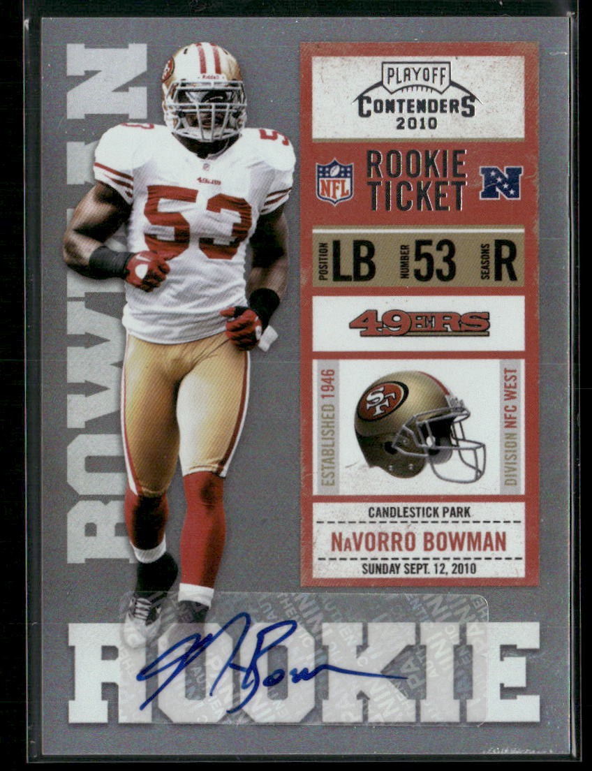 2010 Playoff Contenders NaVorro Bowman Rookie Ticket Auto