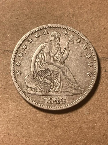 1844 Liberty Seated Half Dollar - XF/AU - Very Original - As Shown! (#1518)