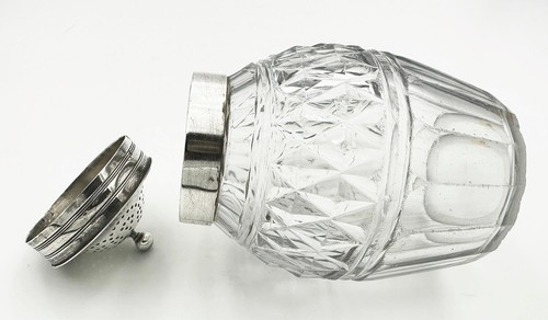 ANTIQUE CASTER STERLING SILVER & GLASS GEORGE III LONDON 1801 JOHN EMES - Picture 5 of 10