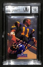 Jim Everett LA Rams Signed 1991 Pro Line Portraits Card Beckett Auto 10