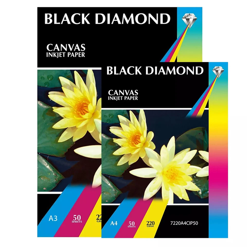 WAZU TRADING A4/A3 Matt Canvas Effect Photo Paper Premium Quality Inkjet Printer 220gsm Paper