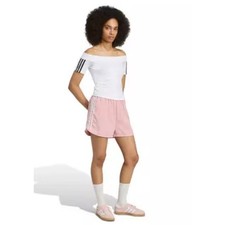 NEW ADIDAS ORIGINALS Women's Large Satin Ruffle Shorts Wonder Mauve