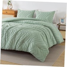 Sage Green King Comforter Set, Boho Soft King 104"x90" 14 - Sage Green