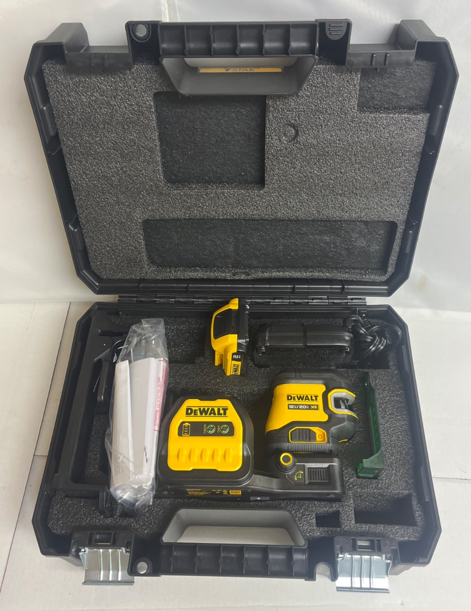 DEWALT DCLE34520G 20V MAX Cordless 5-Spot Green Line Laser Kit