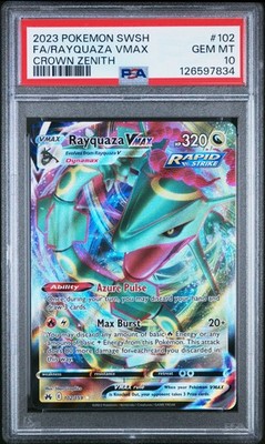 PSA 10 2023 Pokemon Sword And Shield Crown Zenith #102 Rayquaza