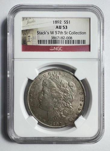 1892 $1 Morgan Silver Dollar NGC AU53 Stack’s Collection