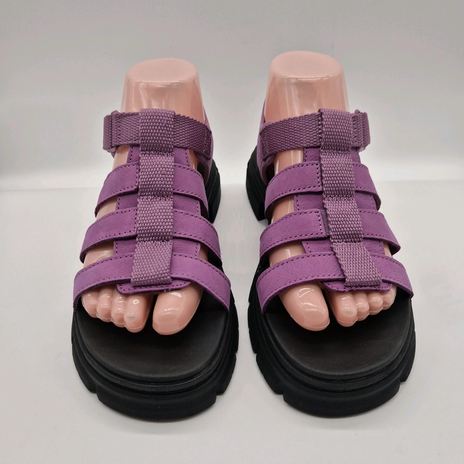 UGG Sandali Bambina Taglia 5 Ashton Multistrap Rosa Fucsia Comodi Estivi (187)