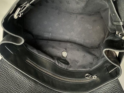 Authentic Mulberry Bayswater Black Grained Leather Handbag Soft Lining from JPN - Picture 12 of 20
